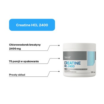 OstroVit Creatine HCL 2400, kapsułki, 150 szt.