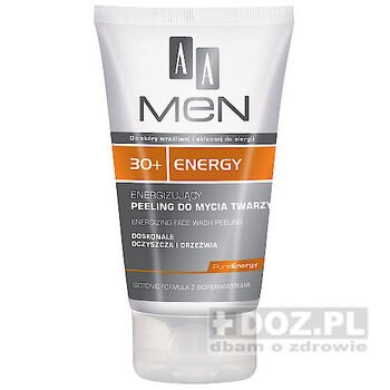 AA Men Energy, peeling do mycia twarzy, 150 ml