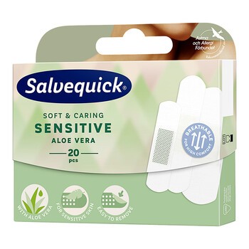 Salvequick Sensitive Aloe Vera, plastry, 20 szt.