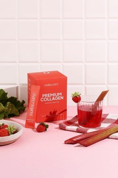 Natu Care Premium Collagen 5000 mg, saszetki z proszkiem, smak truskawka-rabarbar, 30 szt.