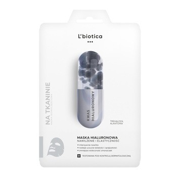 Zestaw 2 x L`Biotica, maska hialuronowa na tkaninie, 23 ml
