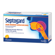 Septogard smak miodowo-pomarańczowy, 3mg,pastylki twarde, 20szt.