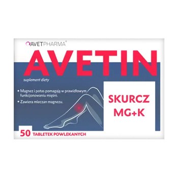 Avetin Skurcz Mg + K, tabletki powlekane, 50 szt.