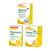 Zestaw Walmark Plus Witamina D3 2000, kapsułki miękkie, 60 szt. + Omega 3-6-9, kapsułki, 60 szt. + Koenzym Q10 Max, 100 mg, kapsułki, 30 szt.