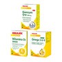 Zestaw Walmark Plus Witamina D3 2000, kapsułki miękkie, 60 szt. + Omega 3-6-9, kapsułki, 60 szt. + Koenzym Q10 Max, 100 mg, kapsułki, 30 szt.