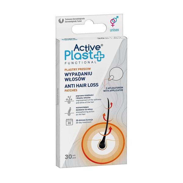 Active Plast Active Plast, plastry przeciw wypadaniu włosów, 30 szt. — Składniki i ocena