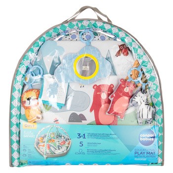Canpol Babies, edukacyjna mata do zabawy, kojec dla dzieci 0 m+ SAFARI, 1 szt.