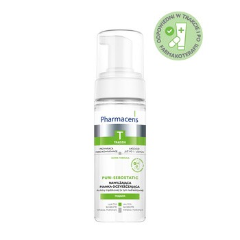Pharmaceris T Puri-Sebostatic, nawilżająca pianka oczyszczająca do skóry trądzikowej i nadreaktywnej, 150 ml