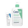 Zestaw CeraVe, oczyszczający żel do mycia z ceramidami dla skóry normalnej i tłustej, 473 ml + nawilżający krem do twarzy z ceramidami, 52 ml