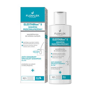 Flos-Lek Elestabion S, szampon przeciwłupieżowy do włosów suchych,150 ml