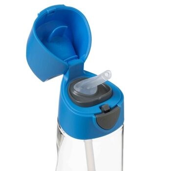B.BOX, bidon dla dziecka, butelka na wodę ze słomką tritanowy, Ocean Breeze, 9 m+, 450 ml
