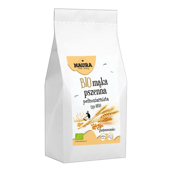 Mąka pszenna pełnoziarnista typ 1850 BIO 1 kg [Naura] - Naura