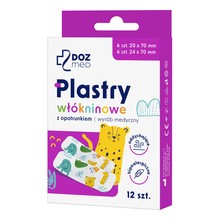DOZ Med, plastry włókninowe z opatrunkiem, 12 szt.