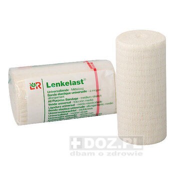 Opaska elastyczna tkana Lenkelast, 5m x 10cm, 1 sztuka