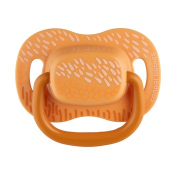 Canpol Babies Mountains, smoczek uspokajający, silikonowy symetryczny, 0-6 m, żółty, 2 szt.