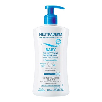 Neutraderm Baby, delikatny żel do mycia 3w1, 400 ml