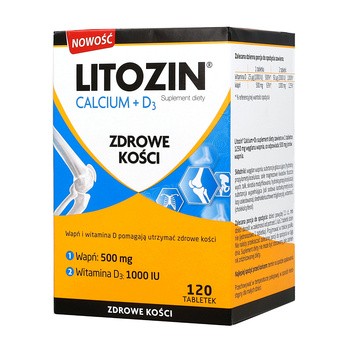 Litozin Calcium + D3, tabletek, 120 szt.