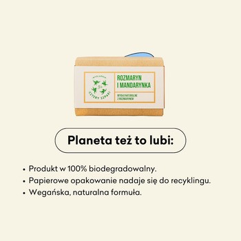 Mydlarnia 4 Szpaki, Rozmaryn i Mandarynka, naturalne mydło w kostce, 110 g