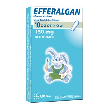 Efferalgan, 150 mg, czopki doodbytnicze, 10 szt.