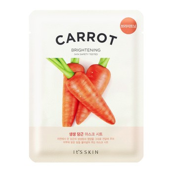 It's Skin The Fresh Mask Sheet Carrot, rozjaśniająco-odmładzająca maseczka do twarzy w płacie, 20 g