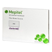 Mepitel, opatrunek silikonowy, jałowy, 7,5 cm x 10 cm, 1szt. (z opakowania 10szt) https://azcdn.doz.pl/image/d/product/55df023e-scale-180x180.png