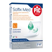 alt PiC Soffix Med, plaster pooperacyjny z antybakteryjnym opatrunkiem, 5 x 7 cm, 5 szt.
