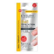 alt Eveline Total Action Silver Shine, skoncentrowana odżywka do paznokci z drobinkami srebra 8w1, 12 ml