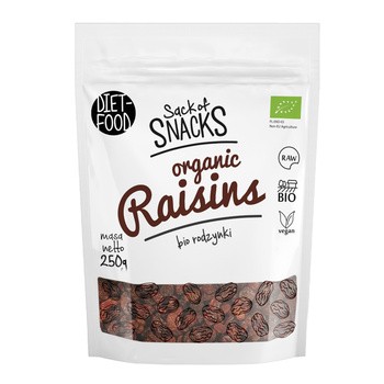 Diet-Food, Sack of Snacks, Bio Rodzynki Sułtańskie, 250 g