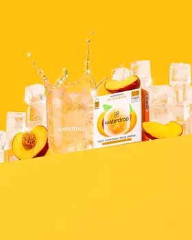 Waterdrop, Microdrink Ice Tea Peach, kostki musujące do przygotowania napoju, 2,1 g x 12 szt.