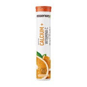 Essensey Calcium + Witamina C, tabletki musujące, smak pomarańczowy, 20 szt.