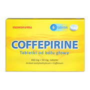 Coffepirine Tabletki od bólu głowy, 450 mg+50 mg, 6 szt.
