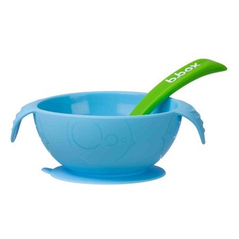 B.box, silikonowa miseczka z przyssawką i łyżeczką, Ocean Breeze, 1 szt.
