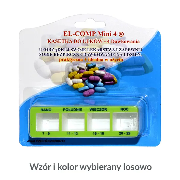 Kasetka do leków dzienna 4 dawkowania 1 szt [EL-COMP]