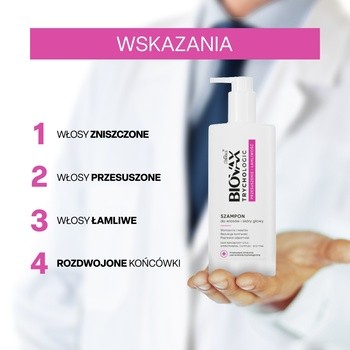 Biovax Trychologic Przesuszenie i Łamliwość, szampon do włosów i skóry głowy, 200 ml