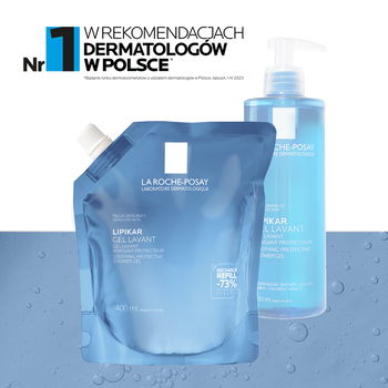 Zestaw La Roche-Posay, Lipikar Gel Lavant, żel myjący, 400 ml + opakowanie uzupełniające refill, 400 ml