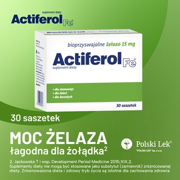 Actiferol Fe, 15 mg, proszek do rozpuszczania, saszetki, 30 szt.