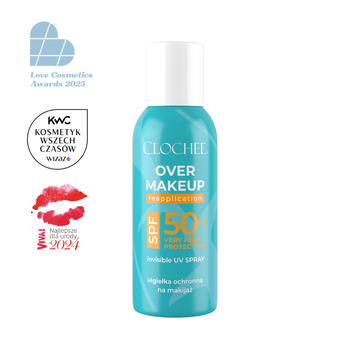 Clochee Over Makeup, mgiełka ochronna na makijaż, SPF50+, 75 ml