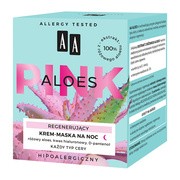 AA Aloes Pink, regenerujący krem-maska na noc, 50 ml