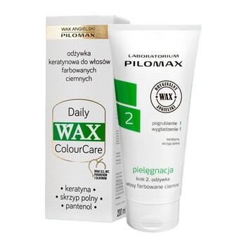 WAX ang PILOMAX PIELĘGNACJA krok 2, odżywka do włosów farbowanych, ciemne, 200 ml