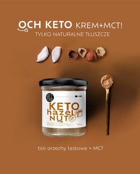 Diet-Food, Keto Krem z Orzechów Laskowych z Olejem MCT, 300 g