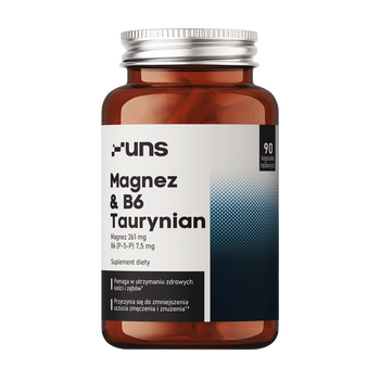 Uns Magnez & B6 Taurynian, kapsułki twarde, 90 szt.