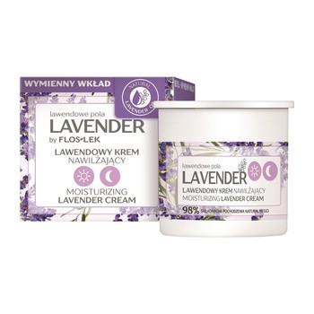 Flos-Lek Lavender, lawendowy krem nawilżający na dzień i na noc, Refill, 50 ml