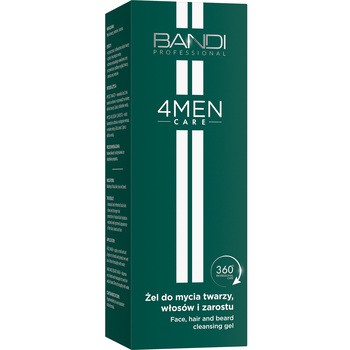 Bandi 4MEN Care, żel do mycia twarzy, włosów i zarostu, 150 ml