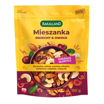 Bakalland, Mieszanka orzechy & owoce, Kusząca Słodycz, 150 g