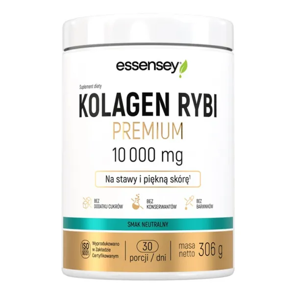 Рыбий коллаген Essensey Premium 10000 мг, для суставов и кожи, порошок, нейтральный вкус, 306 г