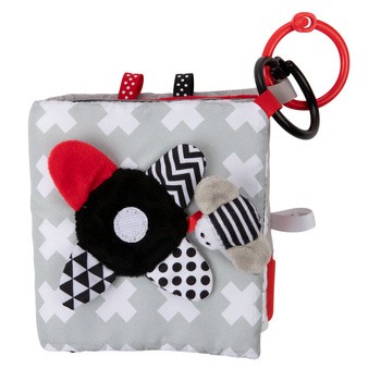 Canpol Babies Sensory Toys, pluszowa kontrastowa książeczka edukacyjna, 1 szt.