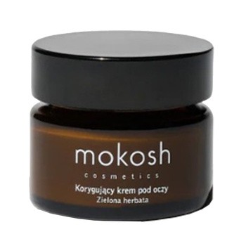 Mokosh, korygujący krem pod oczy, zielona herbata, mini, 15 ml