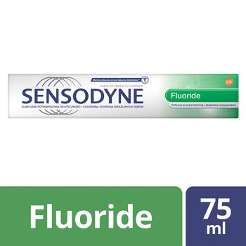 Sensodyne Fluoride, pasta z fluorem do nadwrażliwych zębów o miętowym smaku, 75 ml