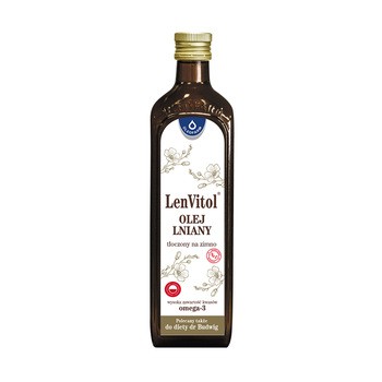 LenVitol olej lniany, tłoczony na zimno, 500 ml