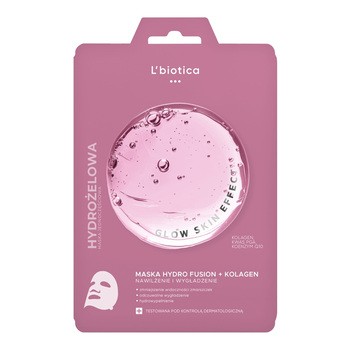 L`Biotica PGA Hydro Fusion + Kolagen, hydrożelowa maska do twarzy z kolagenem, 1 szt.